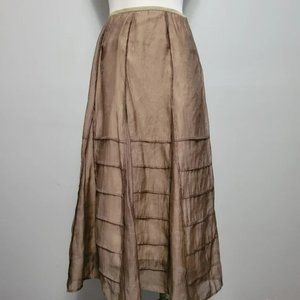 Nic + Zoe Mushroom Lyocell Peasant  Batiste Skirt Size 14